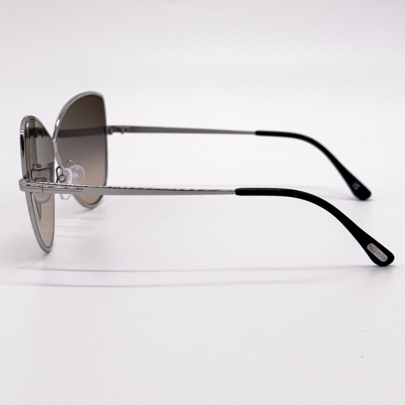 NEW TOM FORD TF569 16B SILVER WOMEN SUNGLASSES ELISE-02 FT0569/S 16B EYEWEAR - Picture 7 of 11